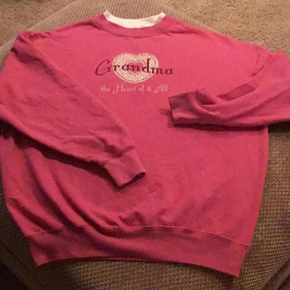 Rose color Grandma the Heart of it all sweatshirt